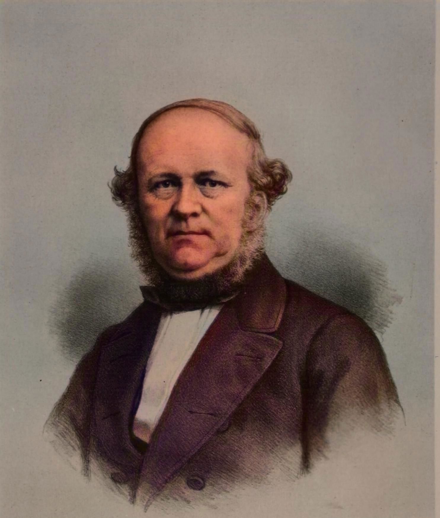 Hubertz. Farvelagt originaltegning